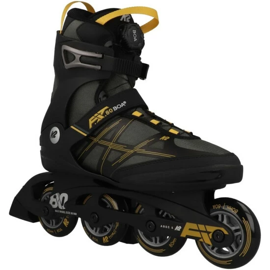 Besorgen 😍 K2 Inline Skates F.I.T. 80 BOA Grey - Mustard Größe 40,5 👍