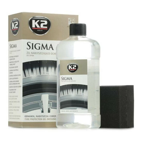 Billig 🎁 K2 Sigma Gummipflegeset Gold Premium - Reifenpflege Gel 500ml + Reinigungsschwamm 🥰 – Bild 2